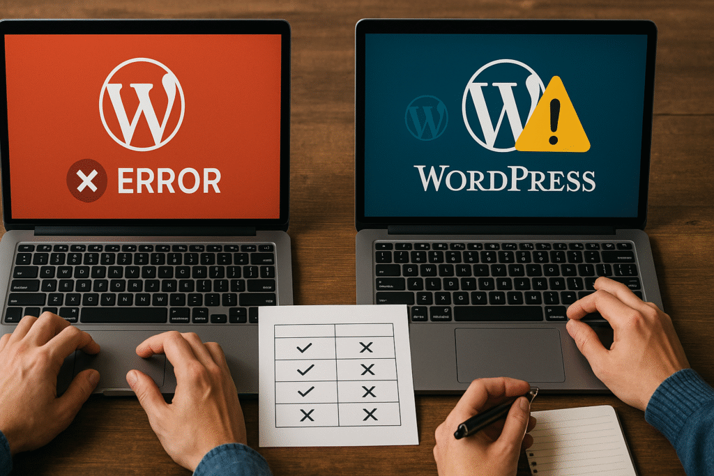 Erros Críticos em WordPress: Um Comparativo de Abordagens e Soluções Práticas