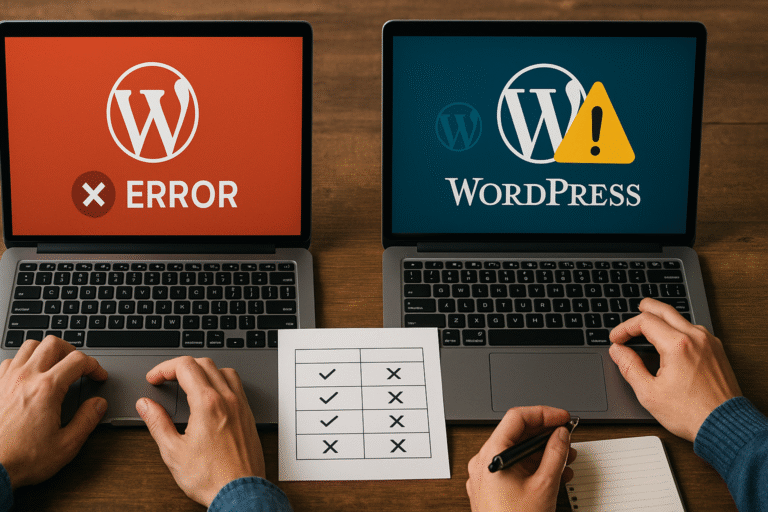 Erros Críticos em WordPress: Um Comparativo de Abordagens e Soluções Práticas